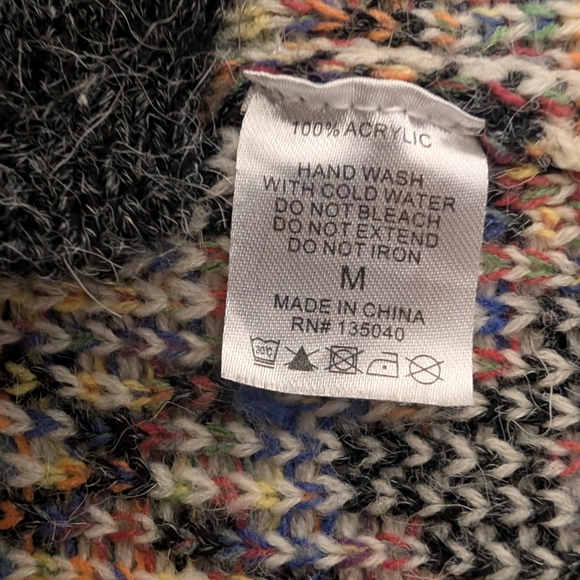 Multicolor Chevron Pattern Women Sweater Size Medium - Picture 6 of 6